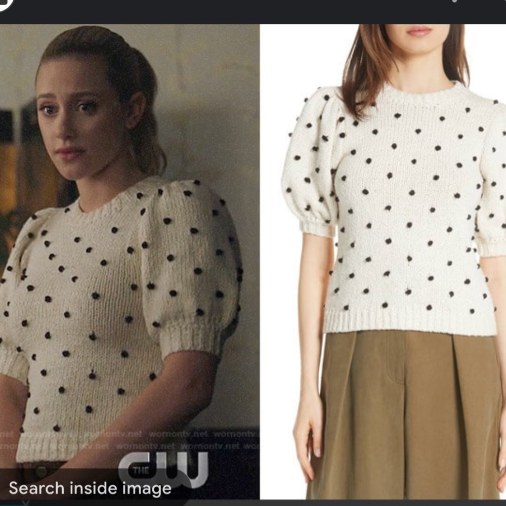 Ulla Johnson | Polka Dot Adalene cotton Sweater, SP Betty Cooper Elena Gilbert
